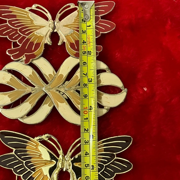 Lot of 3 Vintage Interlocking Belt Buckles Butterflies and Design - Picture 13 of 15